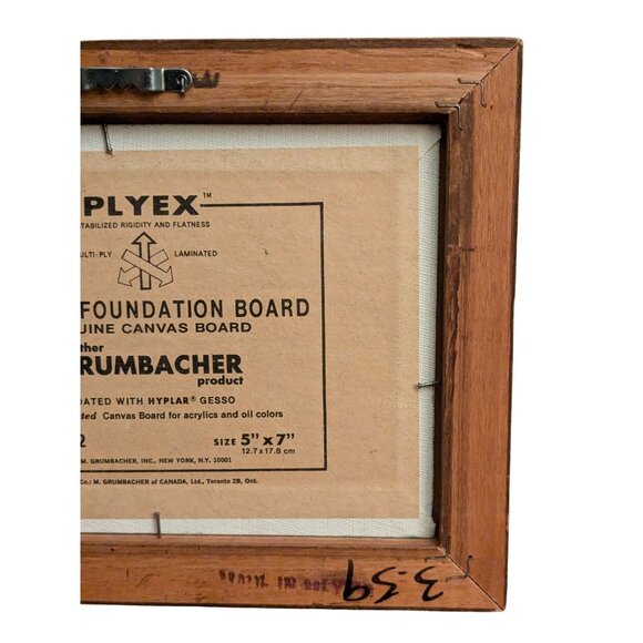 Original Mountain Landscape Painting In Wood Frame 6.75" x 8.75" Signed By Artis - Picture 9 of 12